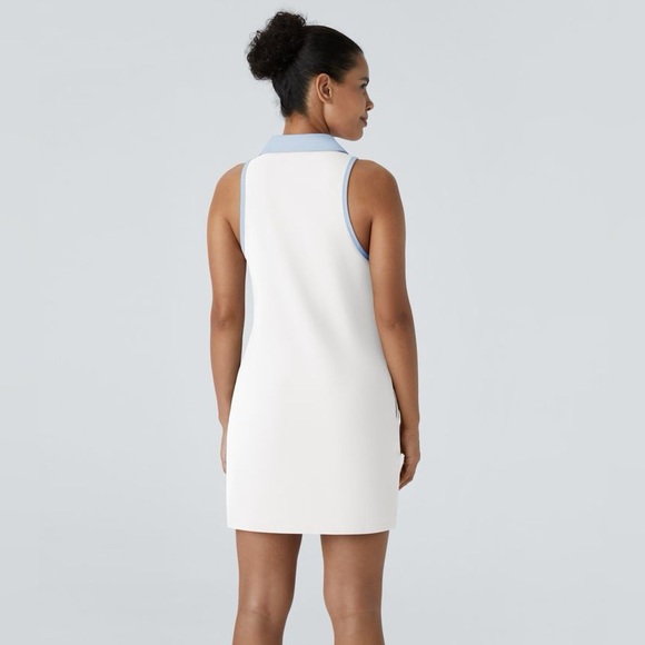 HALARA Softlyzero Airy Collar Pocket Color Block 2-Piece Mini Golf Active Dress - Picture 4 of 16